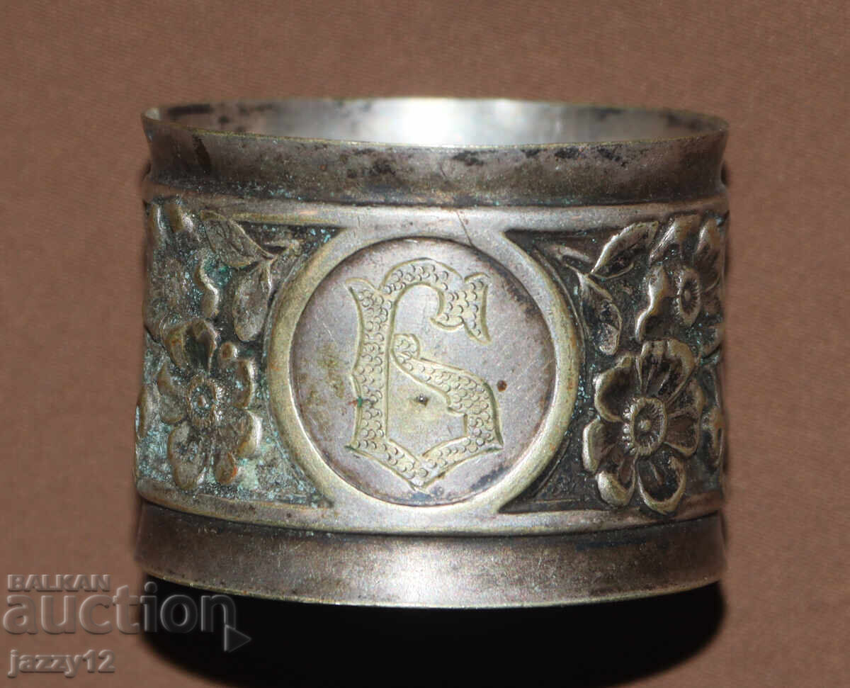 Αντίκα ασημένιο σουπλά με floral διακόσμηση - 6