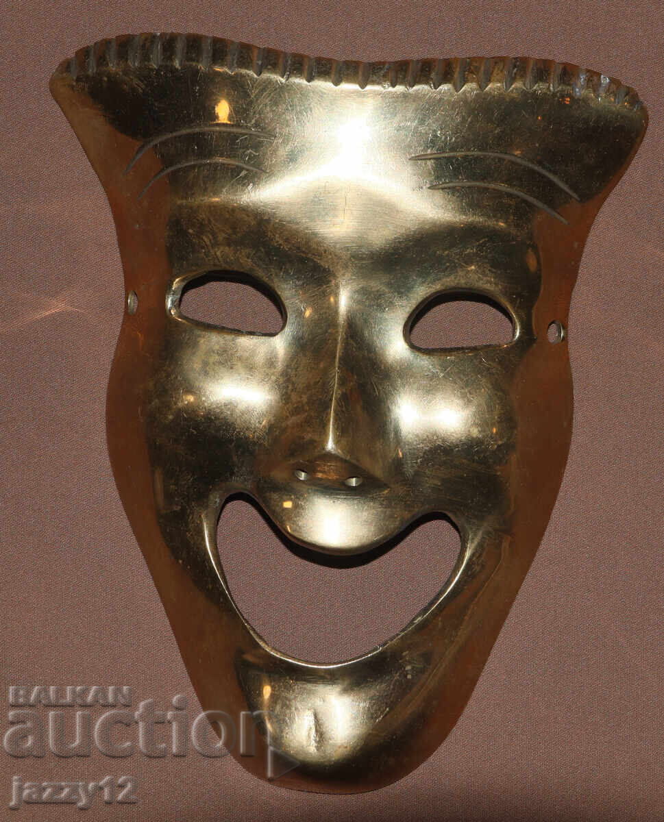 Solid brass theatrical mask with price 100.00 BGN | € 51.13