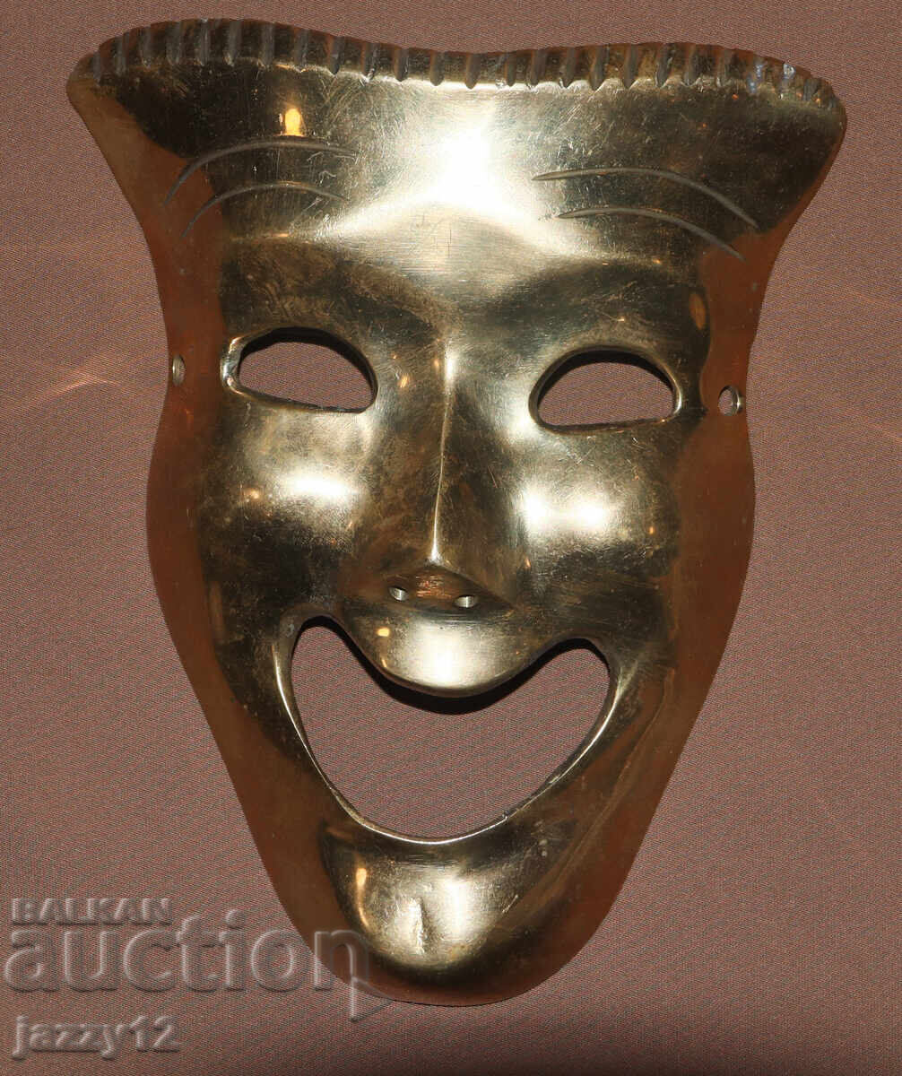 Solid brass theatrical mask
