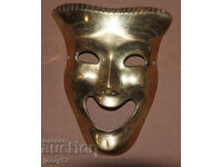Солидна месингова театрална маска