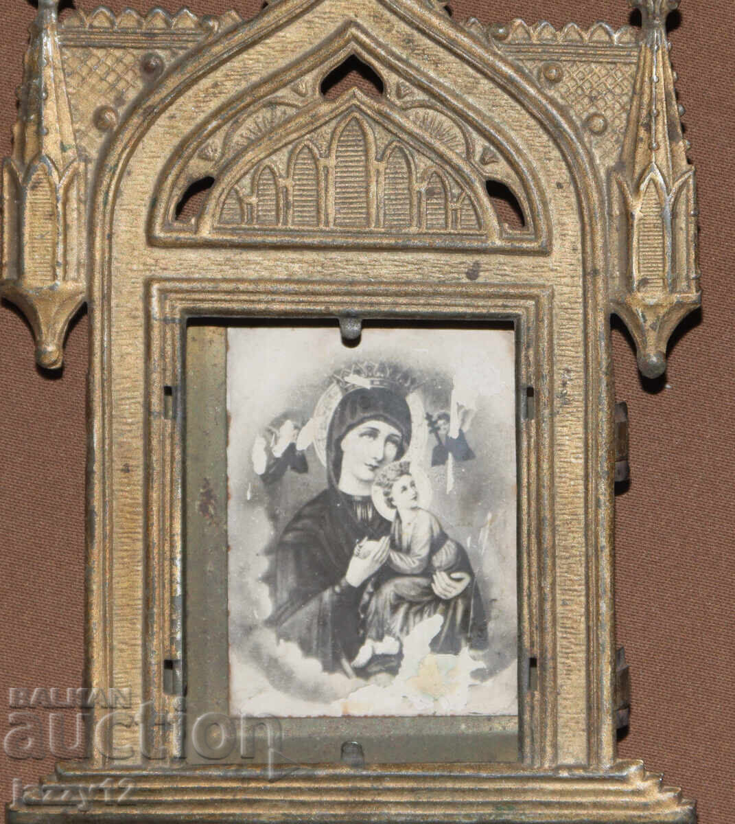 Παράδοση Παλιά λιθογραφημένη εικόνα με μεταλλικό περίβλημα