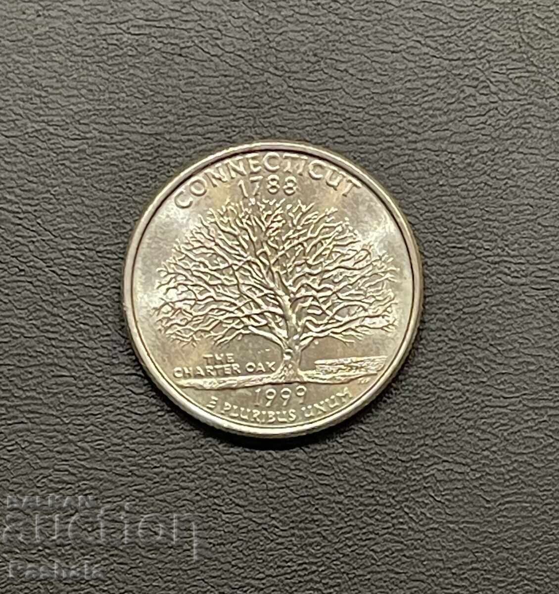 USA 25 Cent 1999 CONNECTICUT