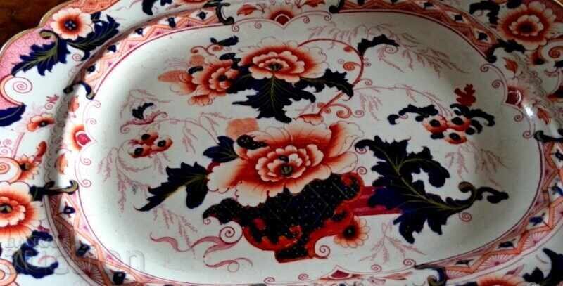 Παράδοση Αντίκα Staffordshire Πορσελάνινο Φρουτιέρα, John Ridgway Co