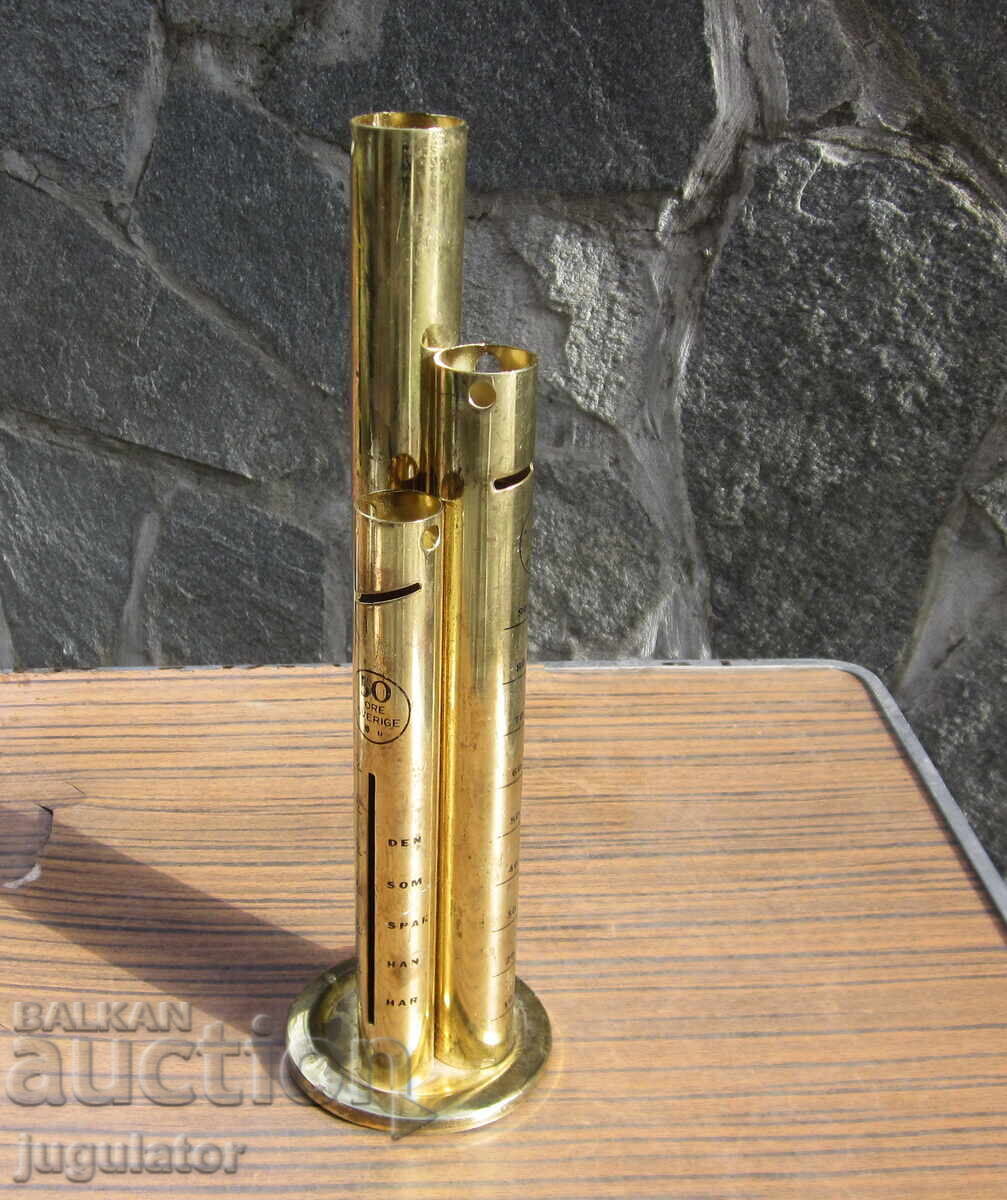 Ενδιαφέρουσα συλλεκτική παλιά χάλκινη ταμιευτήριο για νομίσματα με τιμή 80.00 BGN | € 40.90 Ενδιαφέρουσα συλλεκτική παλιά χάλκινη ταμιευτήριο για νομίσματα με τιμή 80.00 BGN | € 40.90