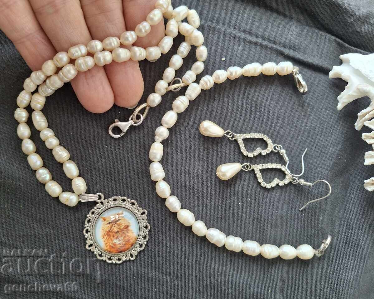 Старо колие и гривна от естествени перли - 5 Старо колие и гривна от естествени перли - 5