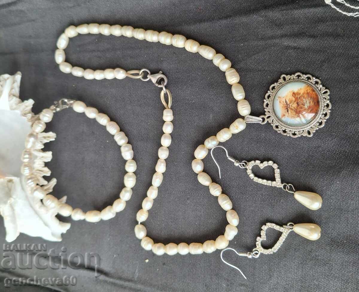 Старо колие и гривна от естествени перли - 7 Старо колие и гривна от естествени перли - 7