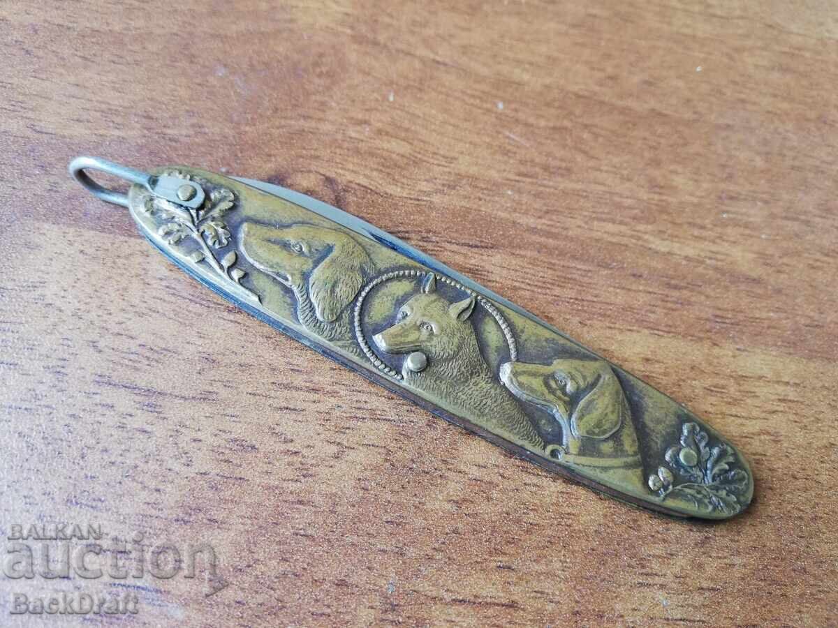 German Pocket Folding Pocket Knife, Solingen, Hunting Dogs - 6