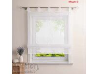 NEW! Roman blind with rings, semi-transparent curtain with embroidery 2