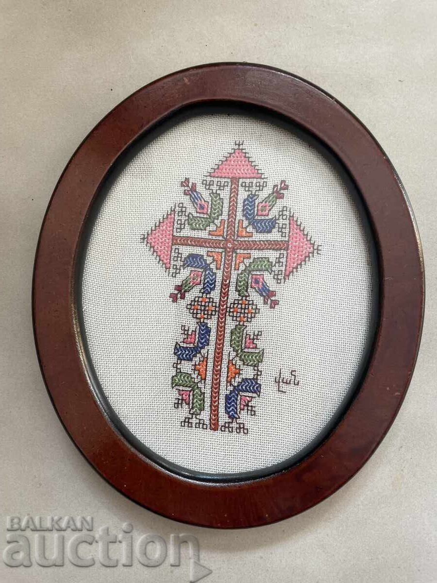 Γομπλέν Σταυροβελονιά - 18x15, κορνίζα και τζάμι