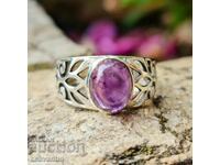 Сребърен пръстен с Аметист
