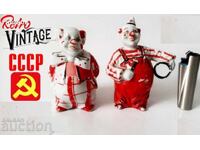 Porcelain Clown Circus Figurines