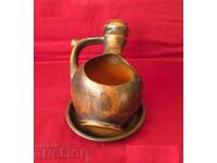 Cană/Vas ceramică decorativă vintage - ghiveci