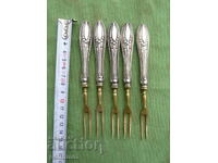 Furculițe retro pentru desert - 5 buc