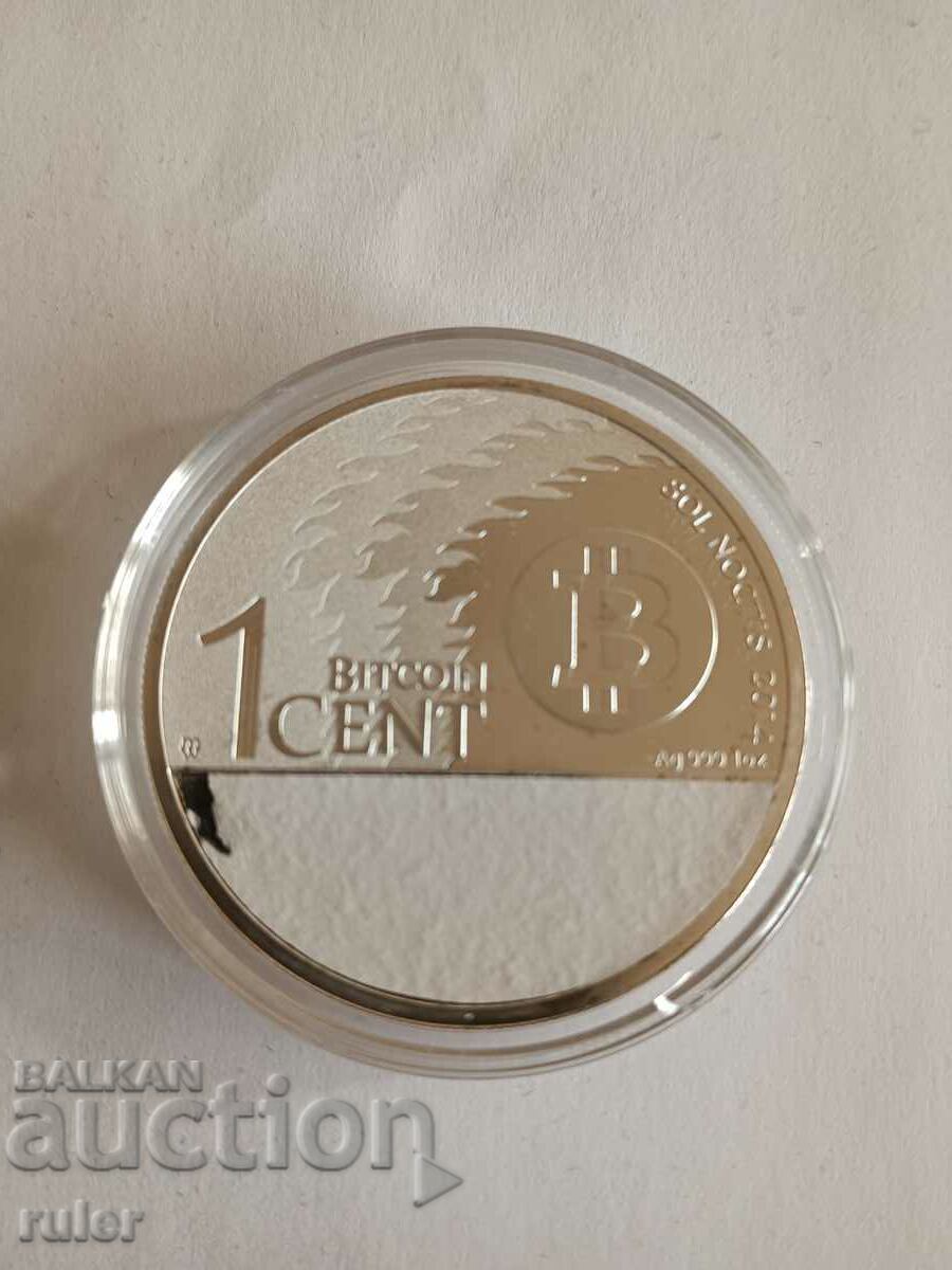 1 Bitcoin Cent Binary Eagle Silver 1 Oz. 2014 - 5