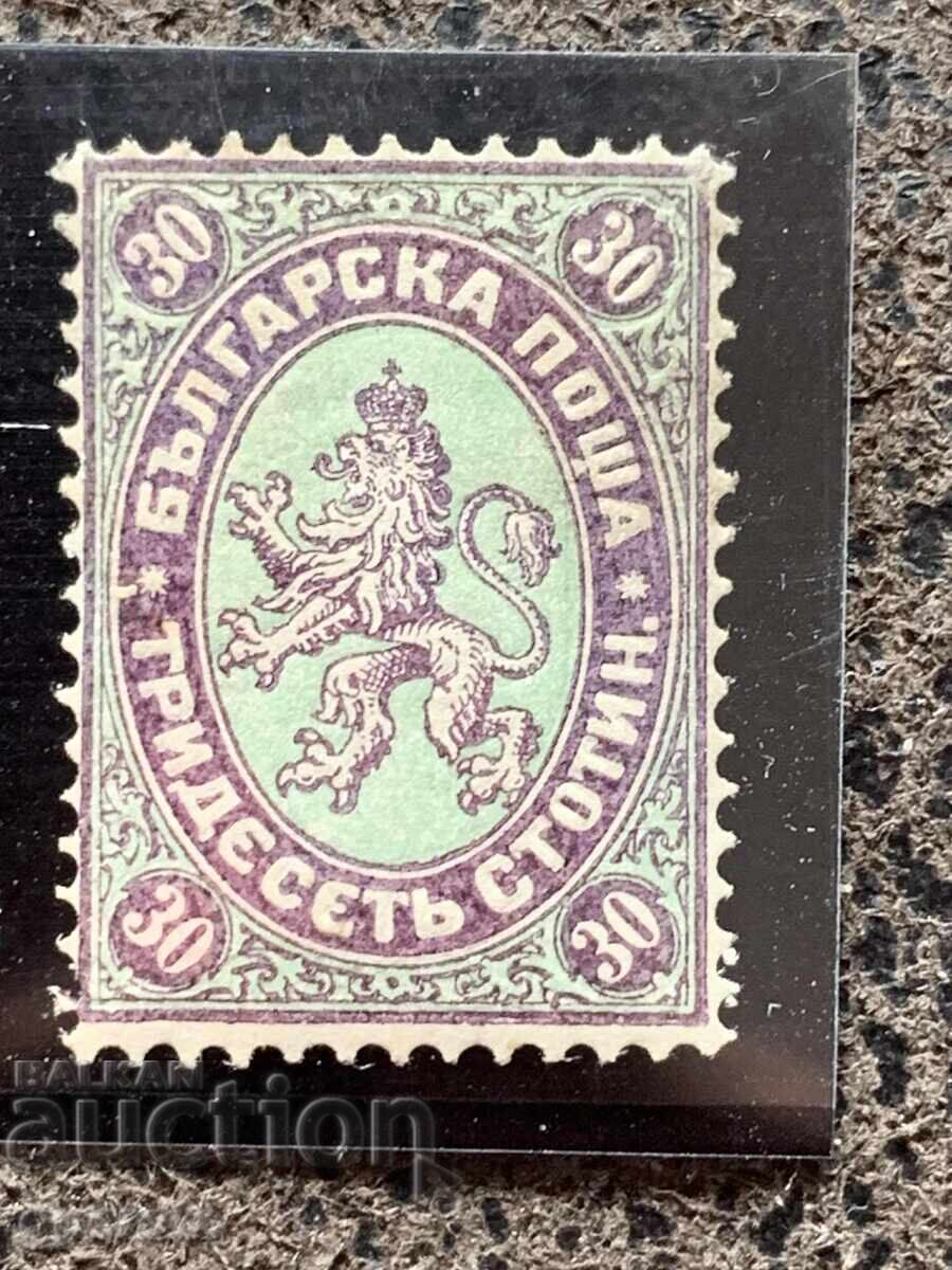 Large Lion stamps I (30 st.) - 1882 - Mint - 3 with price 35.00 BGN | € 17.90 Large Lion stamps I (30 st.) - 1882 - Mint - 3 with price 35.00 BGN | € 17.90