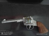 Pistol cu capsule pentru copii, model vechi, revolver soc Rapido 8
