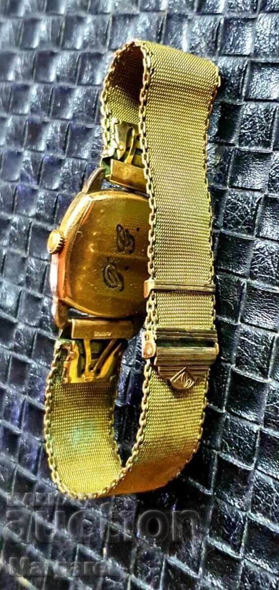Gold-plated military watch, gold filled - 5