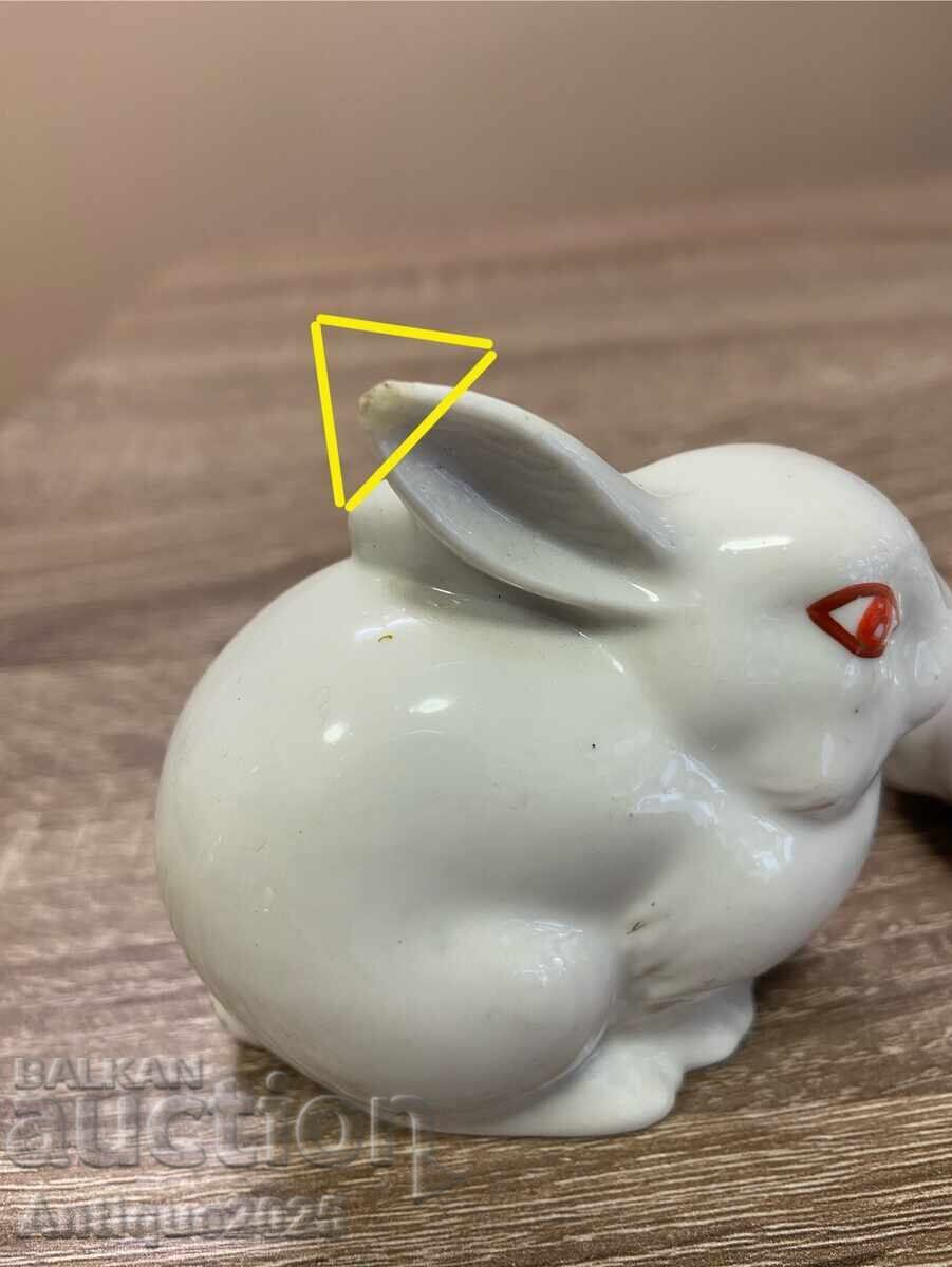 Δύο vintage πορσελάνινα κουνέλια, Polonne, USSR / Ουκρανία - 5
