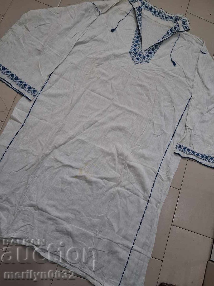 Cămașă bătrână cu broderie manuală de șezlong, costum, sukman