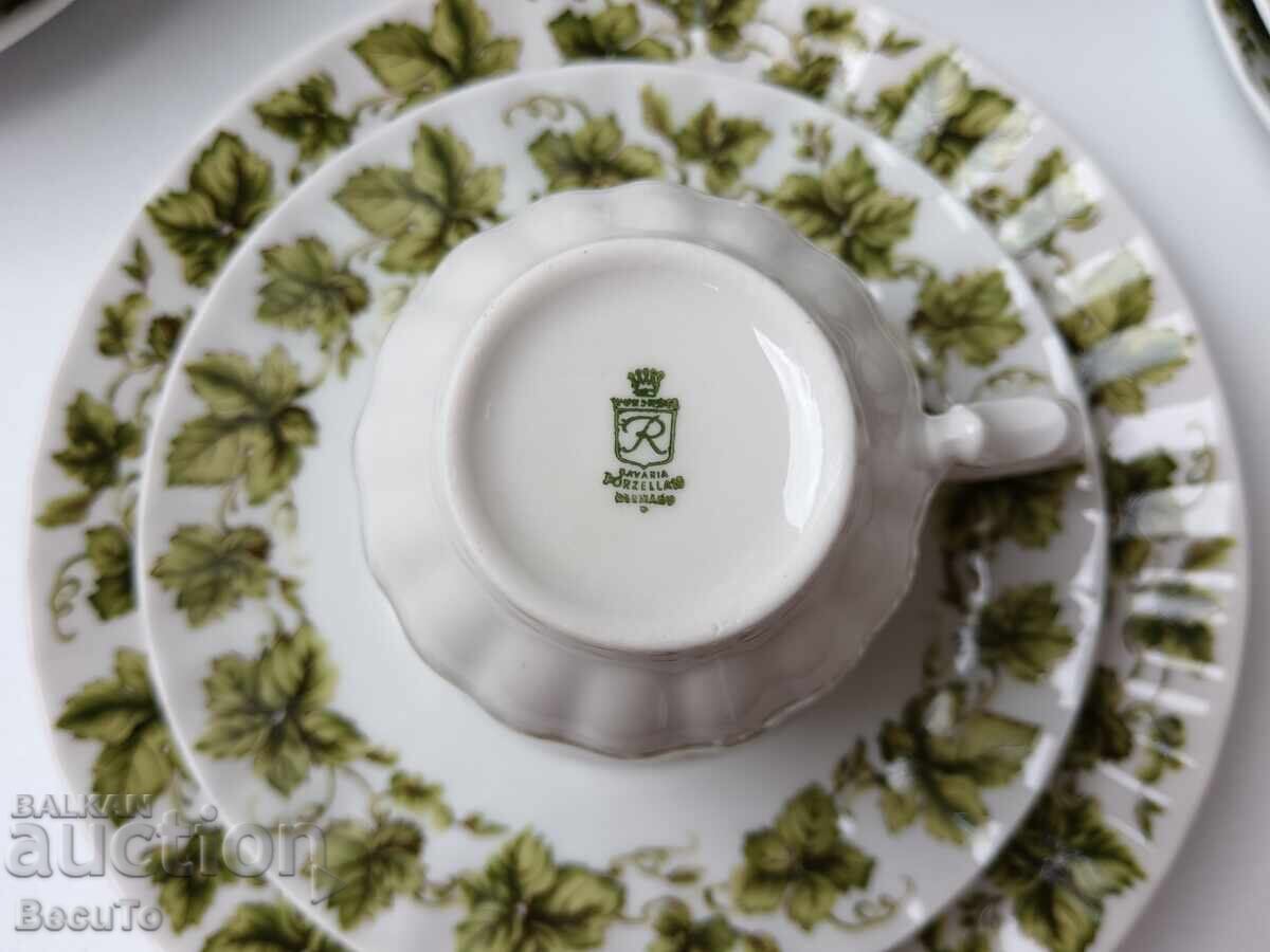 Auction  Coffee service, Bavaria, vine leaf decor