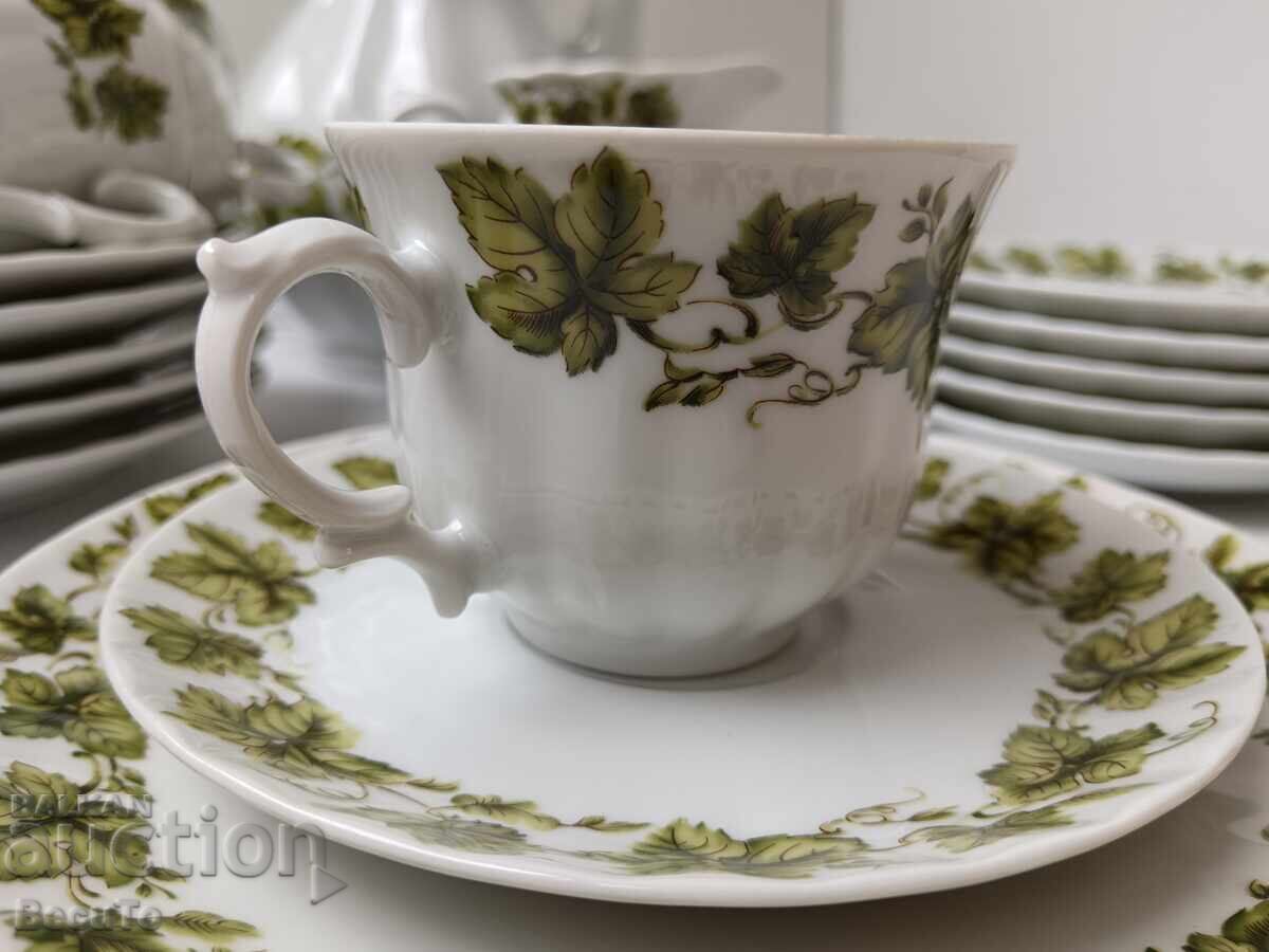 Delivery of Coffee service, Bavaria, vine leaf decor