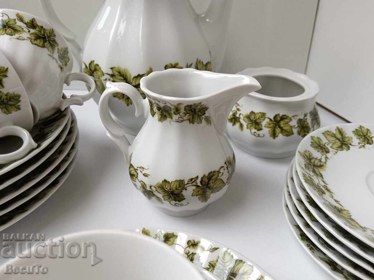 Coffee service, Bavaria, vine leaf decor - 5