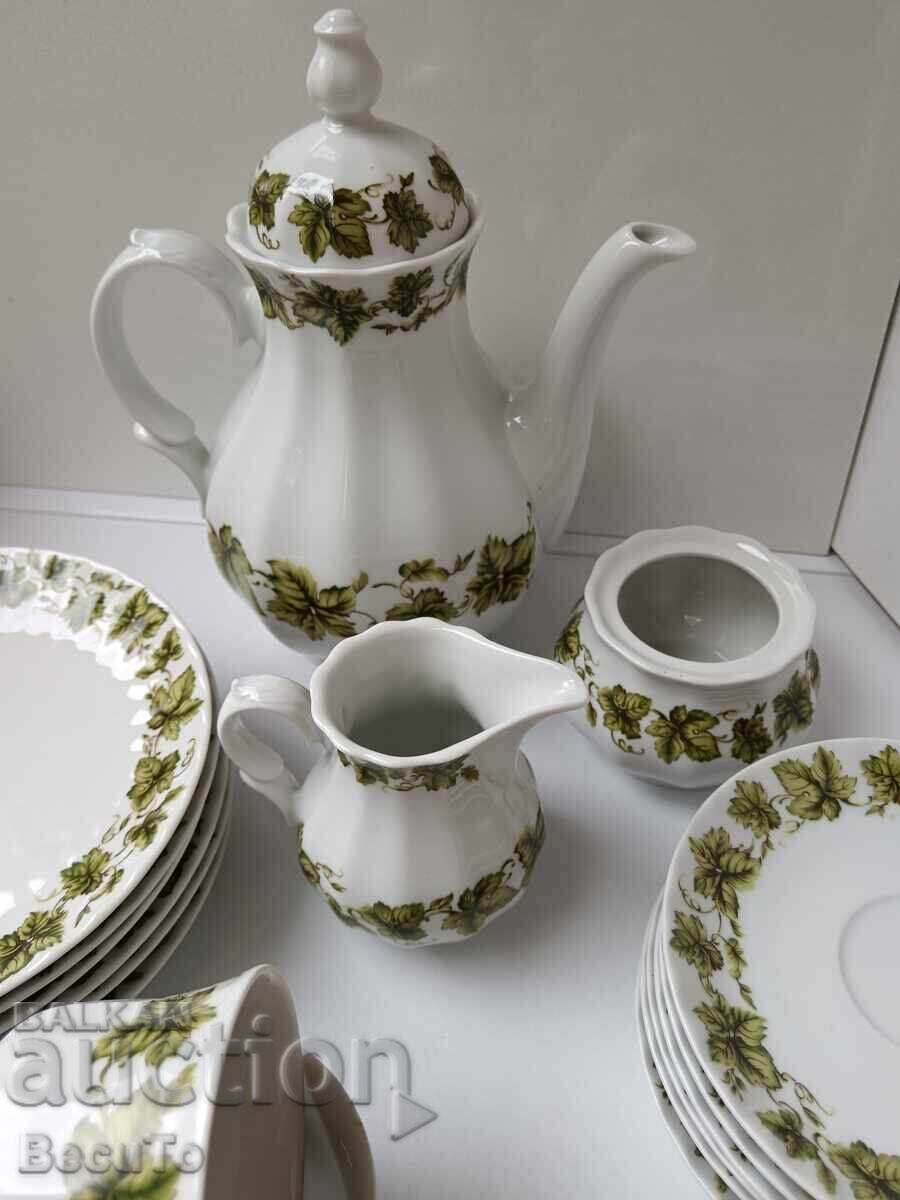 Coffee service, Bavaria, vine leaf decor - 6