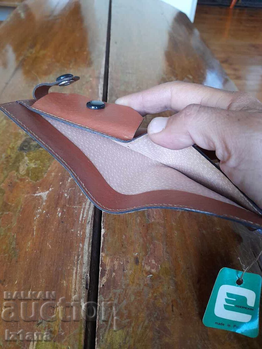 Portofel vechi din piele, poșetă - 6