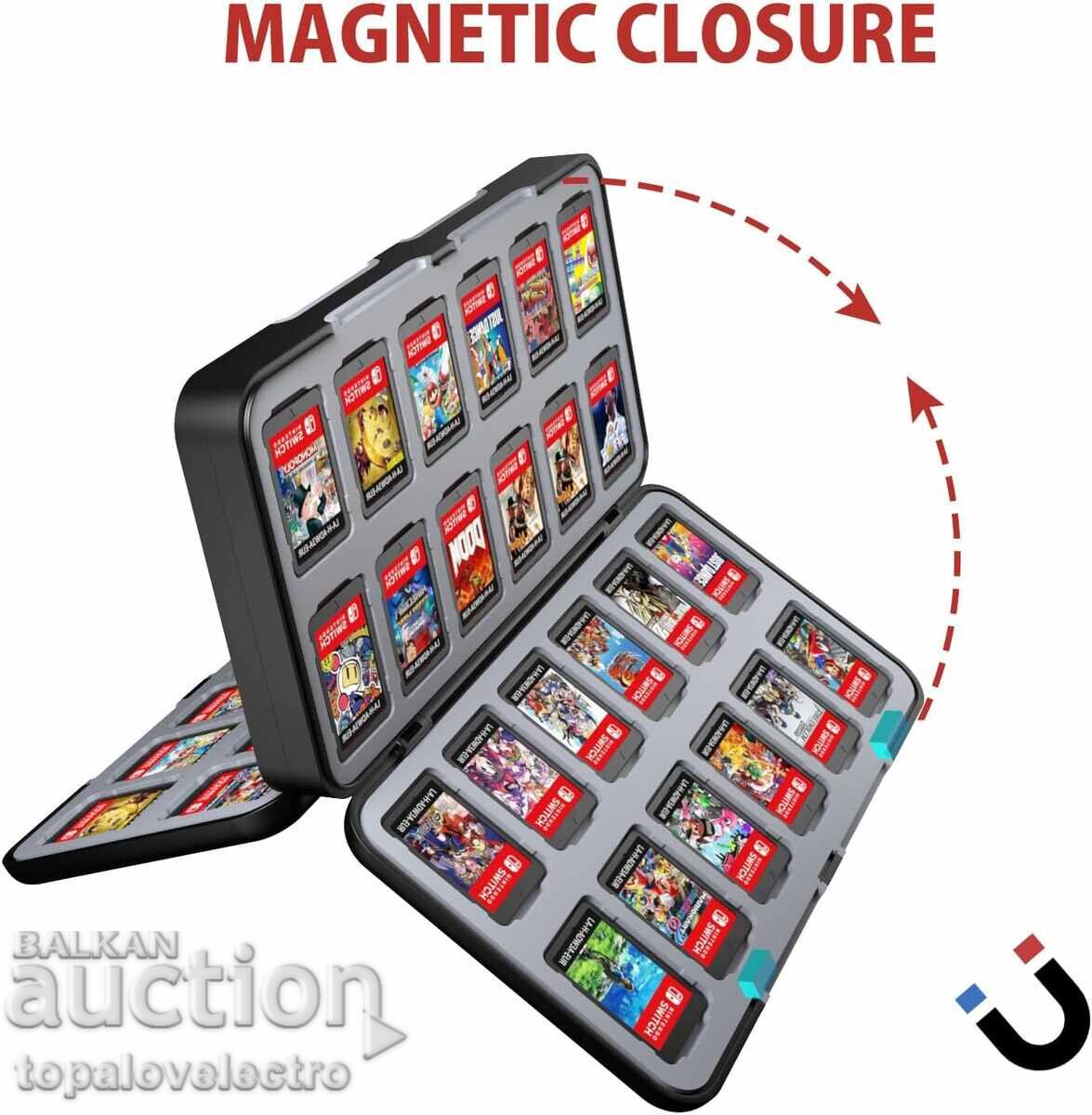 НОВА! Кутия за игри за Nintendo Switch/OLED, 48 слота с цена 13.00 лв. | € 6.65