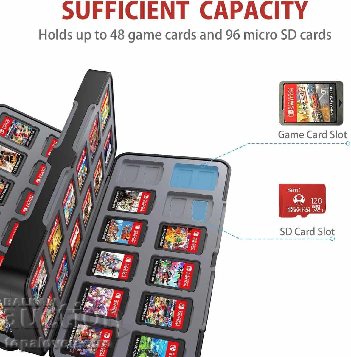НОВА! Кутия за игри за Nintendo Switch/OLED, 48 слота - 6
