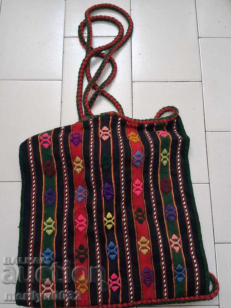 Old hand-woven baby cradle, bochcha, embroidery, rug