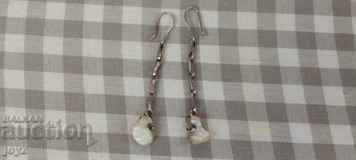 Аукцион СРЕБЪРНИ ОБЕЦИ със СЕДЕФ 2 ГРАМА / ПРОБА 925