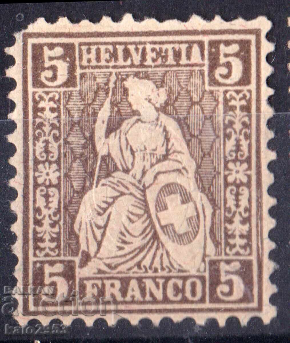 Switzerland 1862 "Seated Helvetia" - Classic, MLH Switzerland 1862 "Seated Helvetia" - Classic, MLH