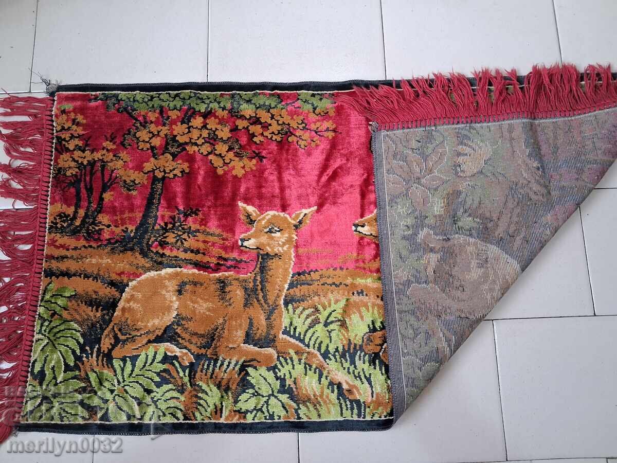 Δημοπρασία Παλιό βελούδινο χαλί τοίχου, χαλί, πάνελ, εικόνα χαλί