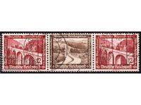 Γερμανία Ράιχ - 1936 - μοντέρνες κατασκευές - 3 από καρτ-ποστάλ - ZD, σφραγίδα