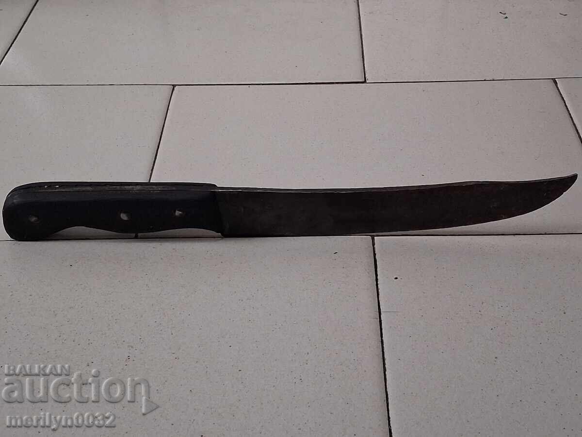 Παλιό σφυρήλατο μαχαίρι, καρακουλάκ, λεπίδα βοσκού, σιμιτάρι με τιμή 85.00 BGN | € 43.46