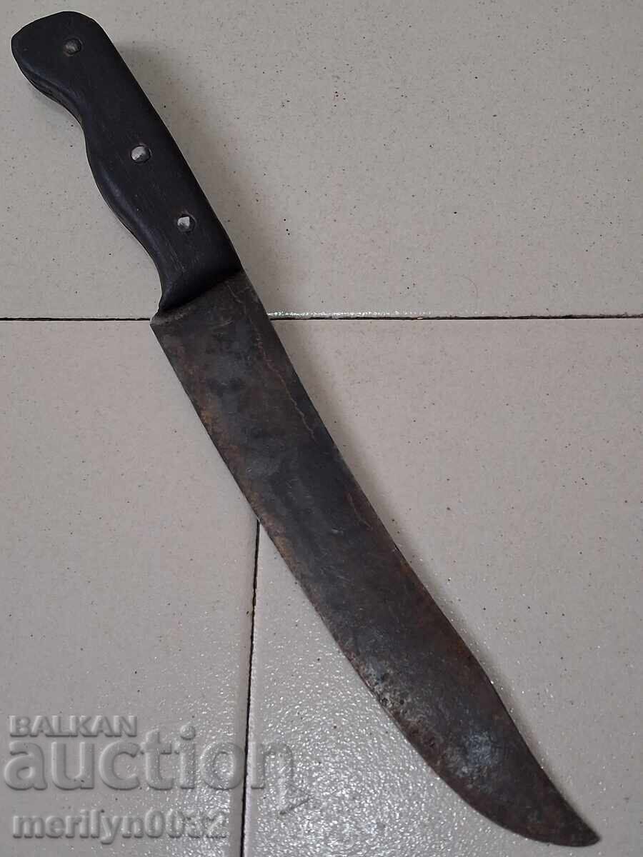 Παλιό σφυρήλατο μαχαίρι, καρακουλάκ, λεπίδα βοσκού, σιμιτάρι - 5