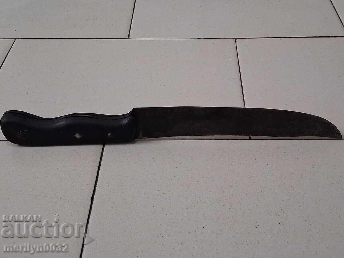 Παλιό σφυρήλατο μαχαίρι, καρακουλάκ, λεπίδα βοσκού, σιμιτάρι - 6