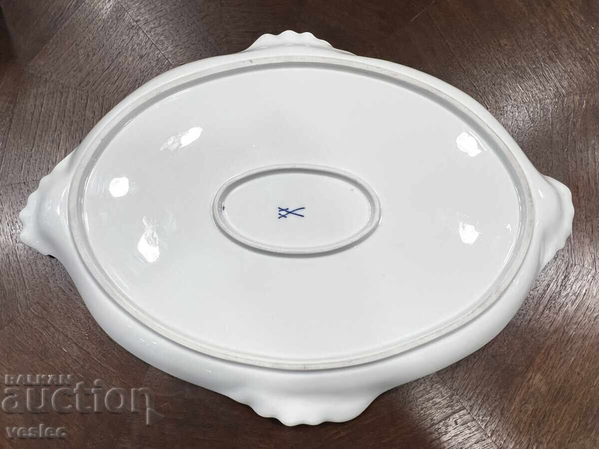 Meissen Порцеланов Поднос Майсен Дрезден Порцелан Плато 46см с цена 400.00 лв. | € 204.52