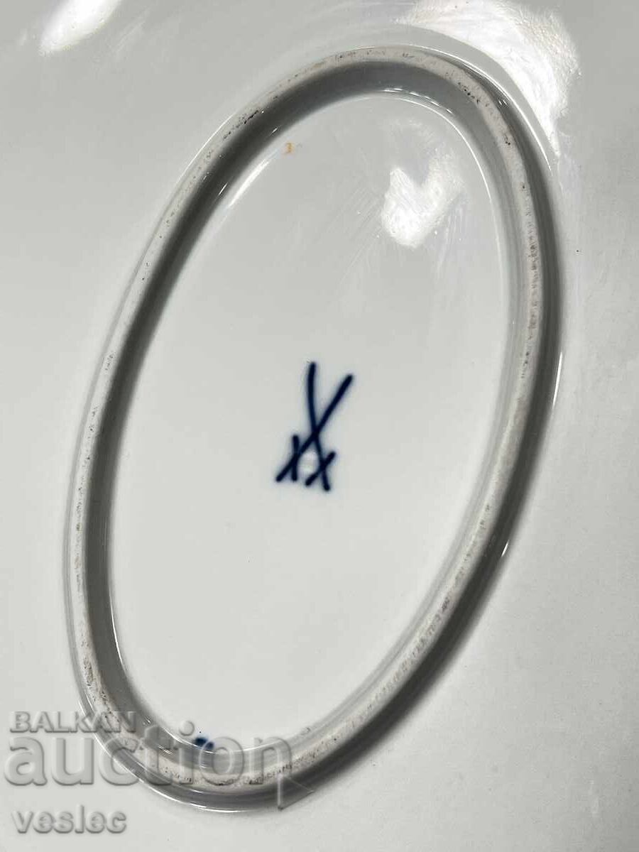 Аукцион Meissen Порцеланов Поднос Майсен Дрезден Порцелан Плато 46см