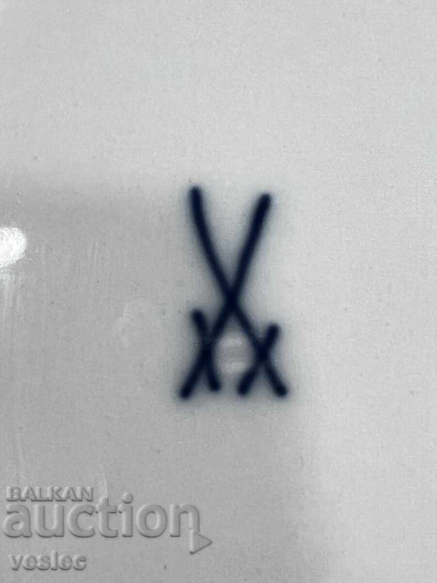 Доставка на Meissen Порцеланов Поднос Майсен Дрезден Порцелан Плато 46см