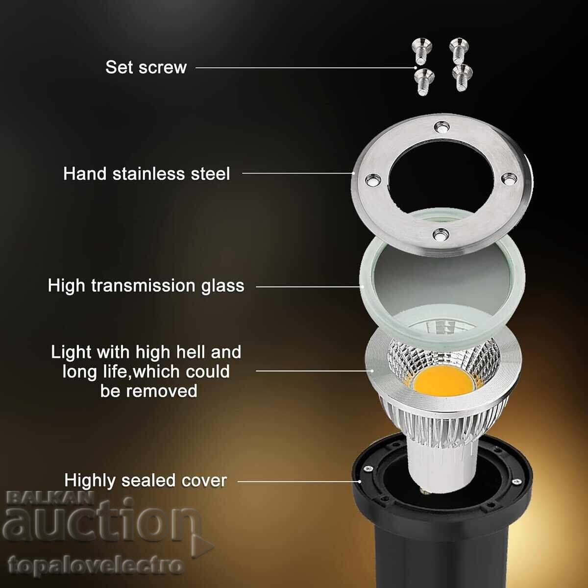 ΚΑΙΝΟΥΡΓΙΑ! Σετ 3 τμχ. Ενσωματωμένα LED Φωτιστικά Δαπέδου GU10, 3W με τιμή 28.00 BGN | € 14.32 ΚΑΙΝΟΥΡΓΙΑ! Σετ 3 τμχ. Ενσωματωμένα LED Φωτιστικά Δαπέδου GU10, 3W με τιμή 28.00 BGN | € 14.32