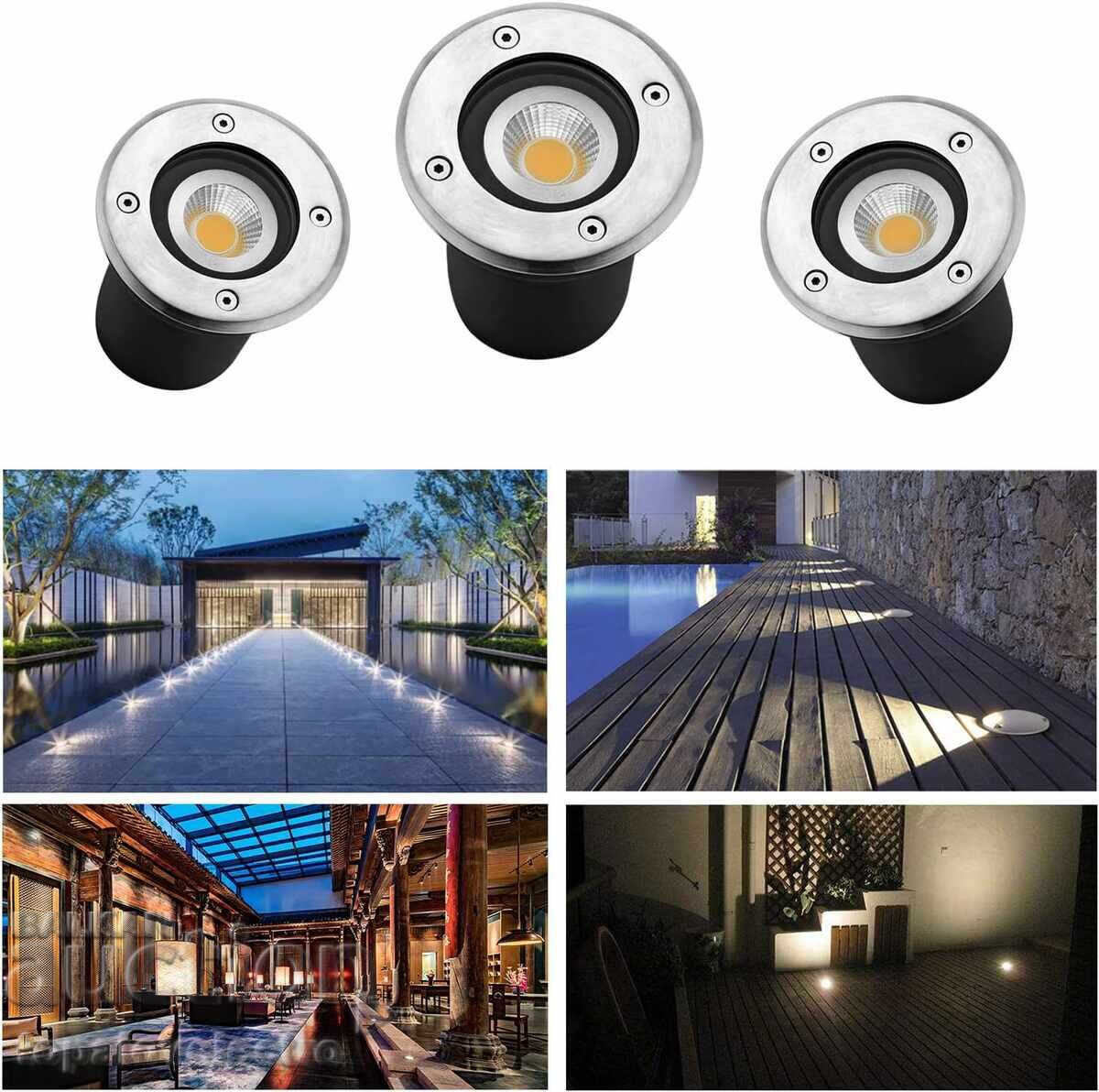 ΚΑΙΝΟΥΡΓΙΑ! Σετ 3 τμχ. Ενσωματωμένα LED Φωτιστικά Δαπέδου GU10, 3W ΚΑΙΝΟΥΡΓΙΑ! Σετ 3 τμχ. Ενσωματωμένα LED Φωτιστικά Δαπέδου GU10, 3W