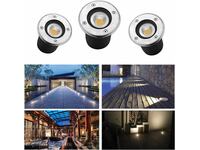 NOU! Set 3 buc. Proiectoare LED încastrate pentru pardoseală GU10, 3W