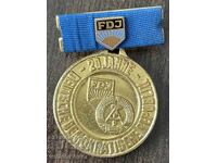 41908 RDG Germania de Est medalie 20 ani RDG 1949-1969 FDJ