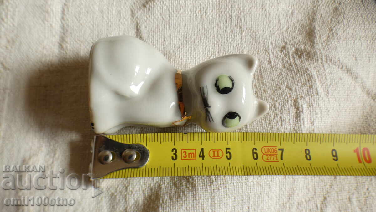 Μικρή φιγούρα Γατάκι παλαιού βουλγαρικού πορσελάνης - 7