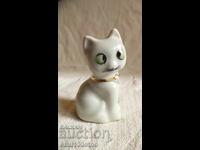 Miculă figurină Pisică porțelan vechi bulgăresc