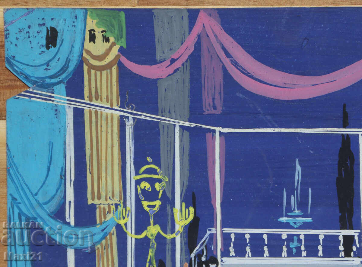 Delivery of Miniature Gouache Painting, Interior