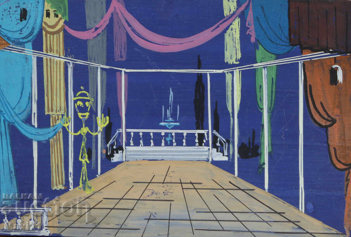 Miniature Gouache Painting, Interior