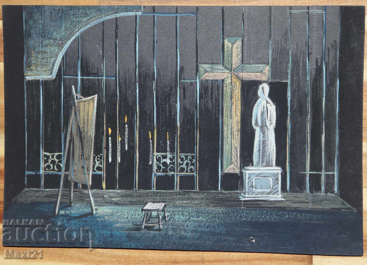 Картина гваш сценичен декор с цена 120.00 лв. | € 61.36